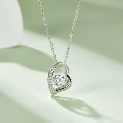 Dancing Love Heart Design Necklace