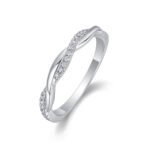 Twisted Moissanite Sliver Ring