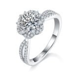 Round Moissanite Cluster Ring