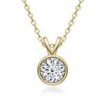Elara Gold Bezel Necklace