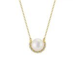 Gold Plated Drift Pearl Necklace